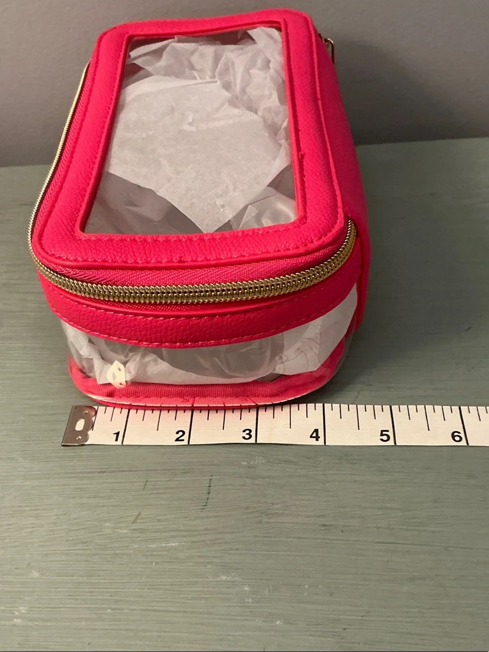 a new day Pink Clear Makeup Travel Case New
